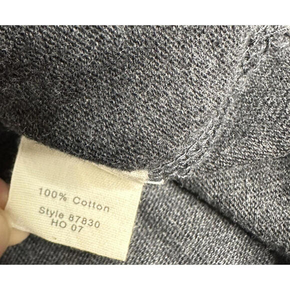 J Crew Mens XL Sueded Jersey 1/4 Zip Pullover Sweater Charcoal Gray Long Sleeve - Picture 4 of 5